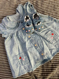 George Soft Denim Dress with Matching Shoes / Size 0-3m
