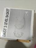 Daisy 3 Level Stainless Hanging  Basket
