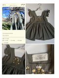 Fourth Button THE DANDELION WHIM Hand Embroidered Dress / Size 1-2yrs
