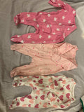 Next Girl Footed Bodysuit / Pack of 3 / Size 0-3m