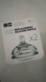 Comotomo Replacement Silicone Nipples / Pack of 2 / 6m+ / Fast Flow