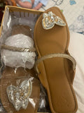 FLUTTER GOLD Flats by Marium Shahzad / Size EU 42