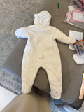 H&M Fur Full Romper / Size 6-9m