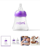 Momi Breast-Like Glass Bottles 5oz / Pack of 4