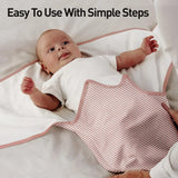 Soarwg Kids 2 Pack Soft Pink Striped Swaddle Blanket for Babies / Size 0-3m