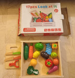 Wooden Magnetic vegetable Set / 17 Pcs