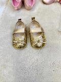 Shein Shimmery Golden Shoes / Size 3-6m