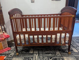 Wooden Cot + Cradle