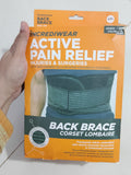 Incrediwear Back Brace Active Pain Relief Black - UNISEX
