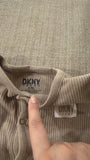 Dkny Beige Waffle-Knit Baby Coverall / Size 6-9m