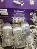 Philips Avent Natural Response Baby Bottle / Pack of 3 / 260ml / 9oz with Extra Teats 6m+
