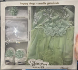 Son Pari Fashion Green Baby Dress Set / Size 0-3m