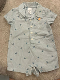 Carter's Blue Pinstripe Bunny Romper / Size 6m