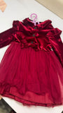 Red Velvet &Tulle Dress for Girls / Size 18-24M