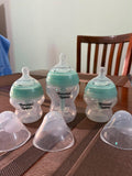 Tommee Tippee Advanced Anti-Colic Bottles with 2 Two Flow Nipples Extra