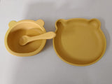 Silicone Self Suction Bowl & Plate with Spoon