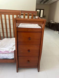 Mothercare Solid Wood Baby Cot with Changing Table & Storage
