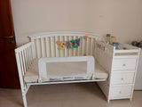 Cot with Mattress Plus Original Front Grill with Extra Rail Guard