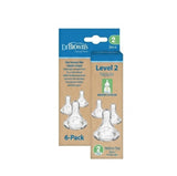 Dr Brown's Level 2 Silicone Narrow Options + Nipple / Pack of 6
