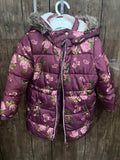Primark Girl's Floral Hooded Puffer Coat / Size 24-36m / 2-2.5yrs