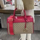 Michael Kors Signature Travel Medium Duffle Satchel Bag