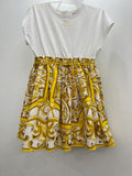 D&G Girls White & Yellow Majolica Dress