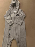Footless Zip Overall with Hoodie / Size 12m
