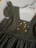 Fourth Button THE DANDELION WHIM Hand Embroidered Dress / Size 1-2yrs