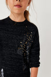 Girls Black Next Sequin Jumper Dress / Size 9yrs (Height 134 cm)